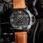 Copy Panerai PAM0441 Luminor GMT Watch Black Steel 44mm